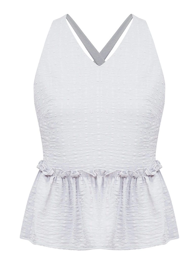 ZALORA BASICS Cross Back Peplum Top - Billede 5