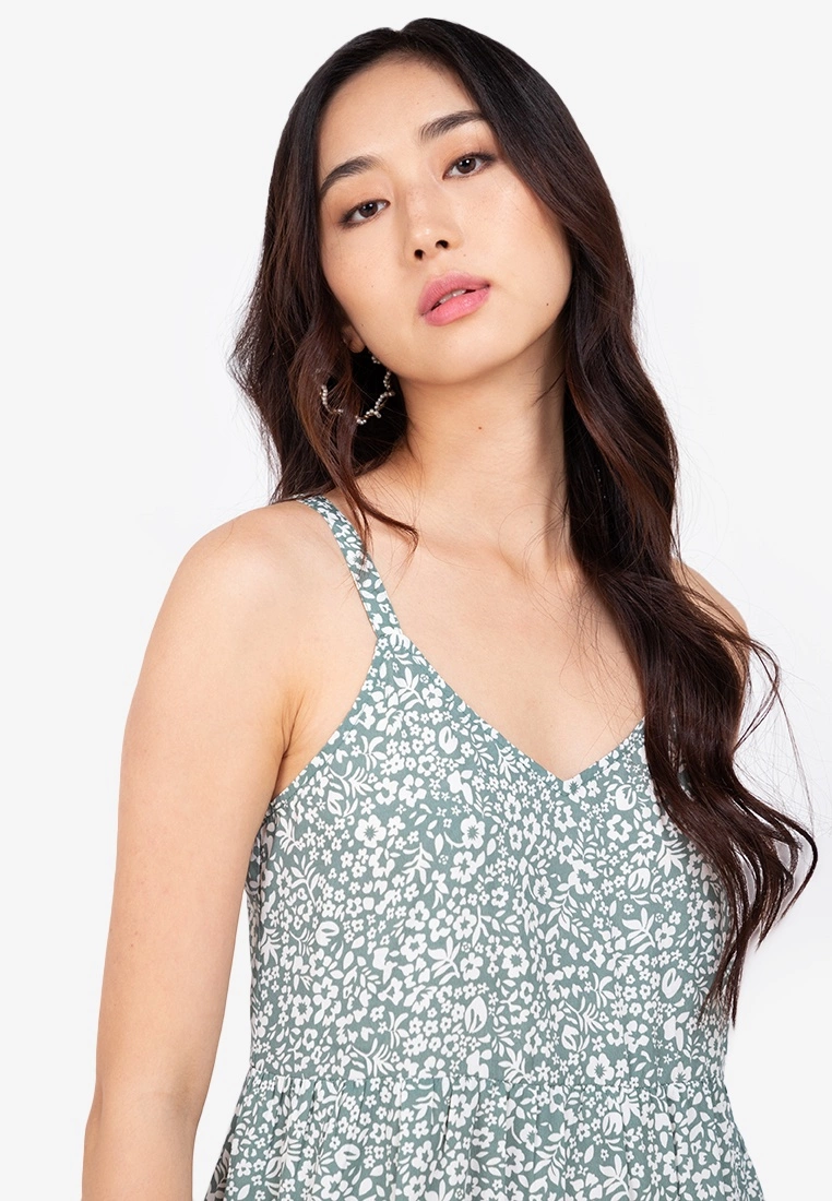 ZALORA BASICS Sleeveless Ruffle Tiered Midi Dress - Billede 3