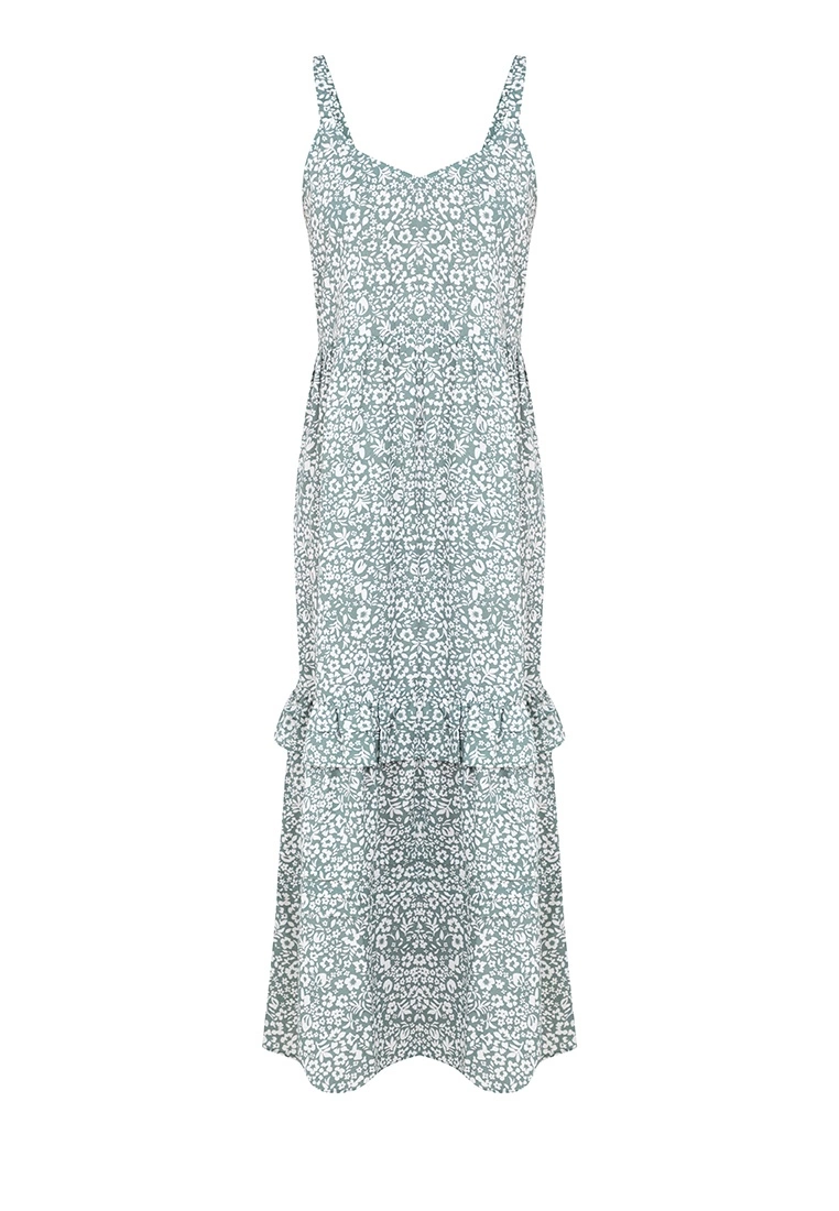 ZALORA BASICS Sleeveless Ruffle Tiered Midi Dress - Billede 5