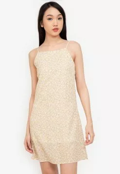 ZALORA BASICS Square Neck Cami Dress