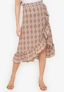 ZALORA BASICS Ruffle Hem Asymmetric Skirt