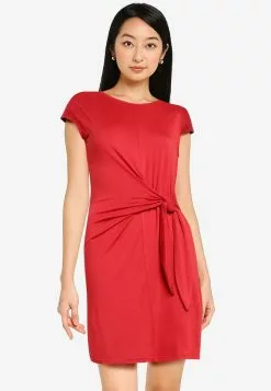 ZALORA BASICS Knot Front T Shirt Dress