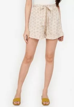 ZALORA BASICS Frill Shorts with Self Tie