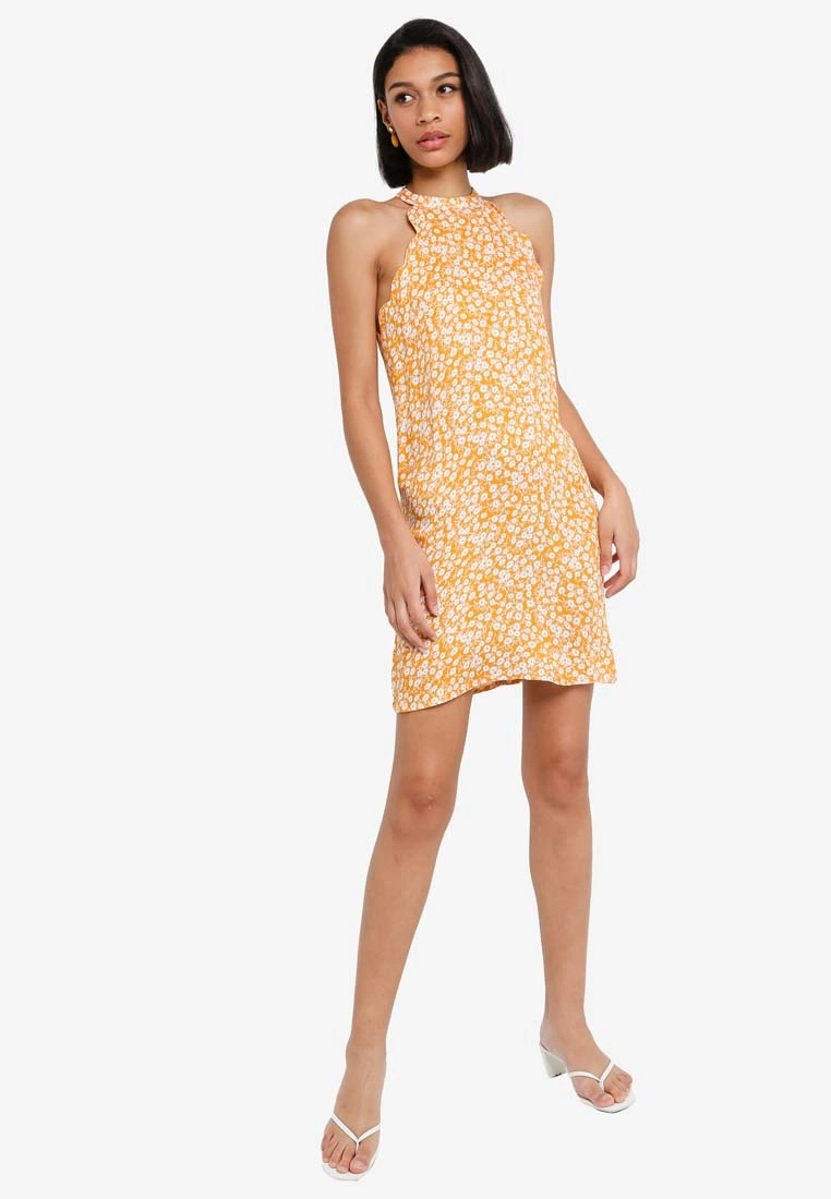 ZALORA BASICS Scallop Edge Halter Mini Dress - Billede 4