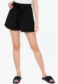 ZALORA BASICS Frill Shorts with Self Tie