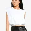 ZALORA BASICS Shoulder Pad Crop T Shirt
