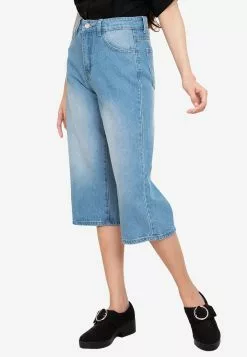 ZALORA BASICS Hi-Rise Culottes Jeans