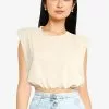 ZALORA BASICS Shoulder Pad Crop T Shirt