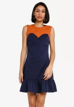 ZALORA BASICS Colourblock A Line Dress