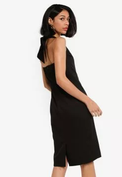ZALORA BASICS Halter Neck Work Sheath Dress