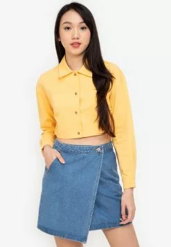 ZALORA BASICS Cropped Shirt
