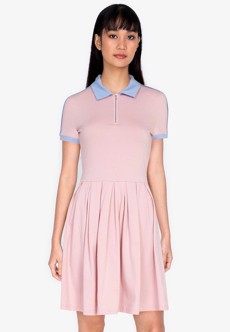 ZALORA BASICS Pleated Skater Dress