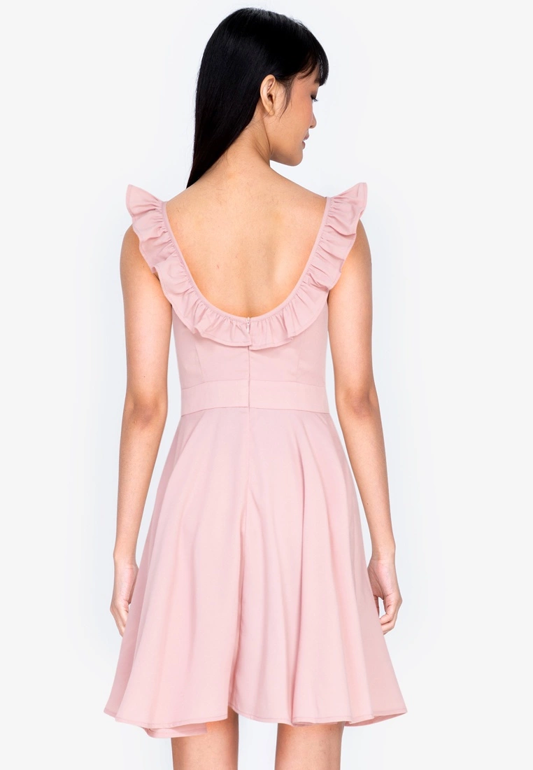 ZALORA BASICS Floral Gather Front Ruffle Mini Dress - Billede 2