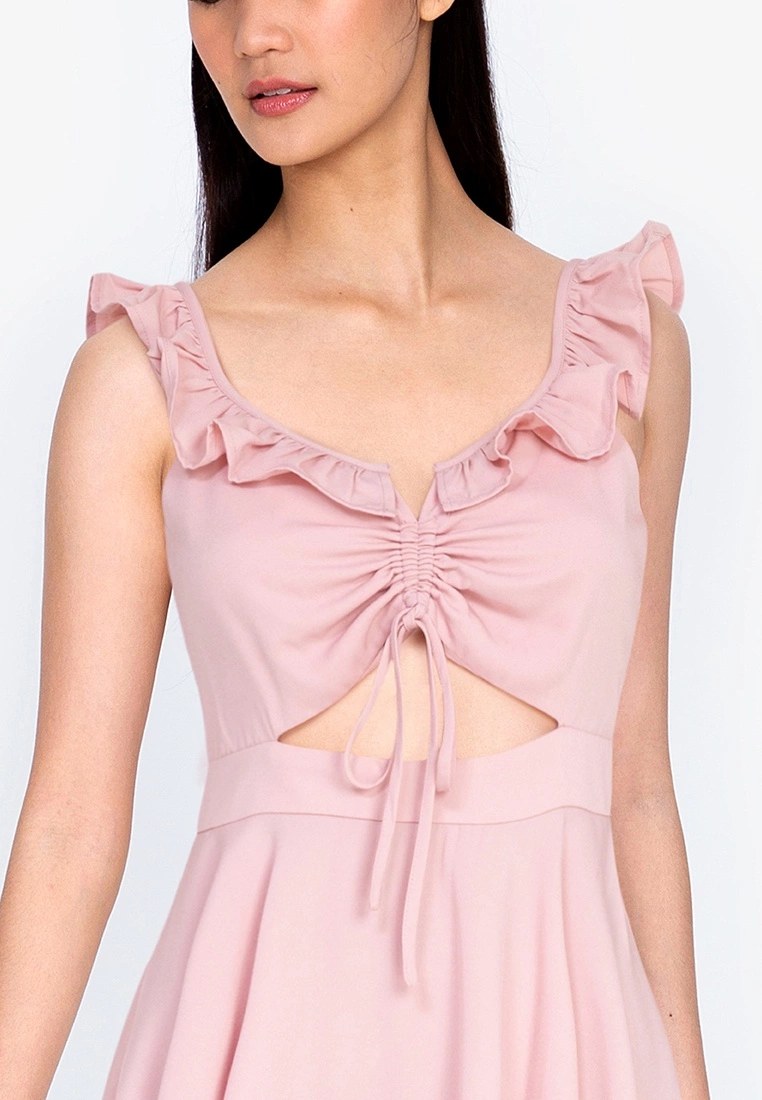 ZALORA BASICS Floral Gather Front Ruffle Mini Dress - Billede 3