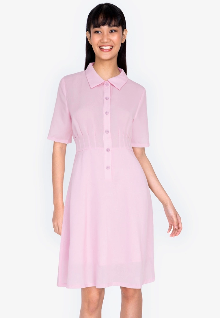 ZALORA BASICS Pleated Detail Dress