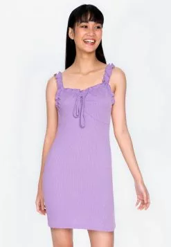 ZALORA BASICS Front Ruched Bust Mini Dress