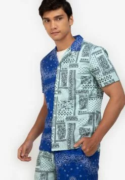 ZALORA BASICS Bandana Short Sleeve Shirt
