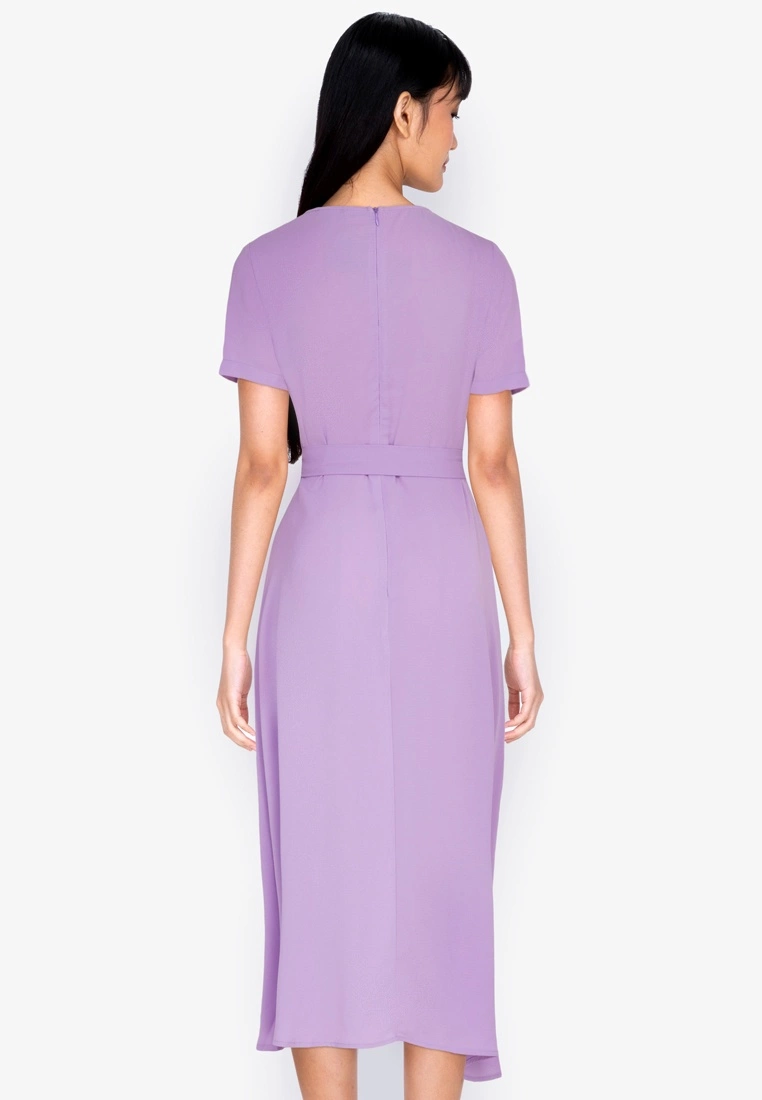 ZALORA BASICS V-Neck Midi Wrap Dress - Billede 2