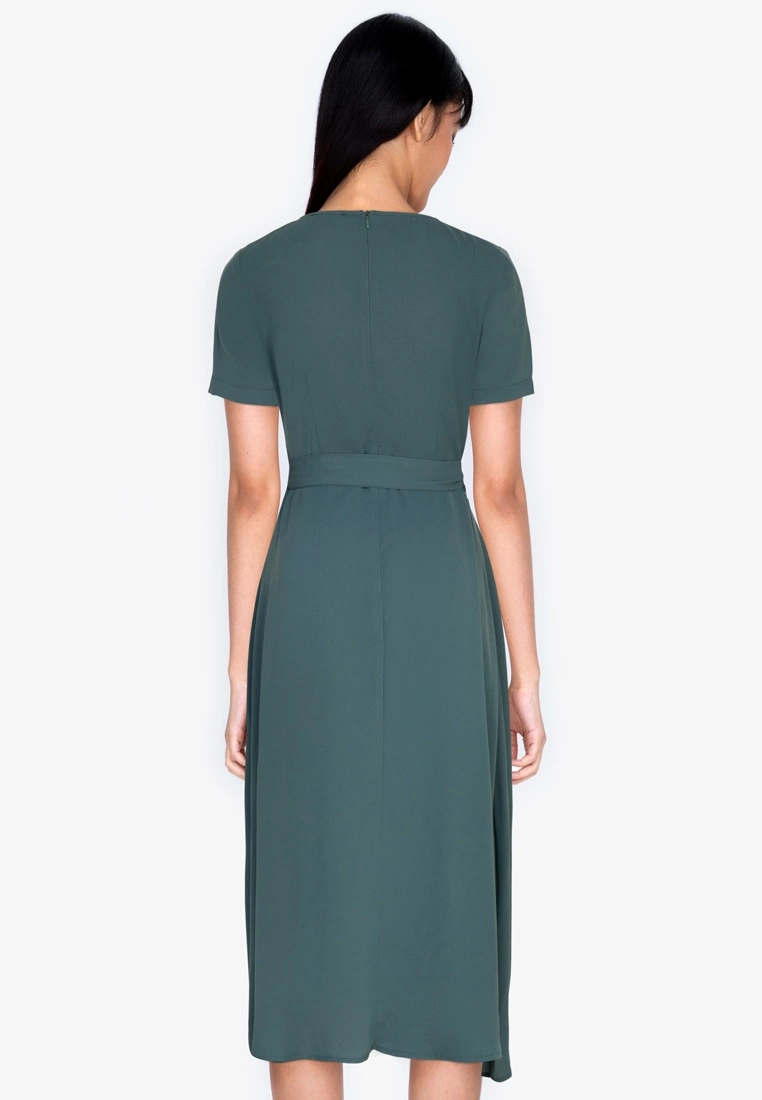 ZALORA BASICS V-Neck Midi Wrap Dress - Billede 2