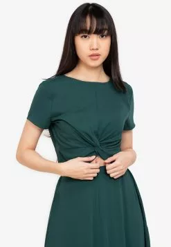ZALORA BASICS 100% Recycled Polyester Knot Detail Top