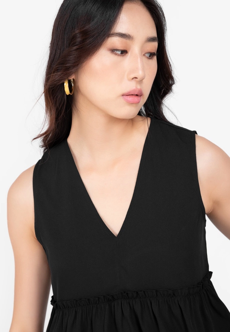 ZALORA BASICS Frill Detail Sleeveless Babydoll Top - Billede 3