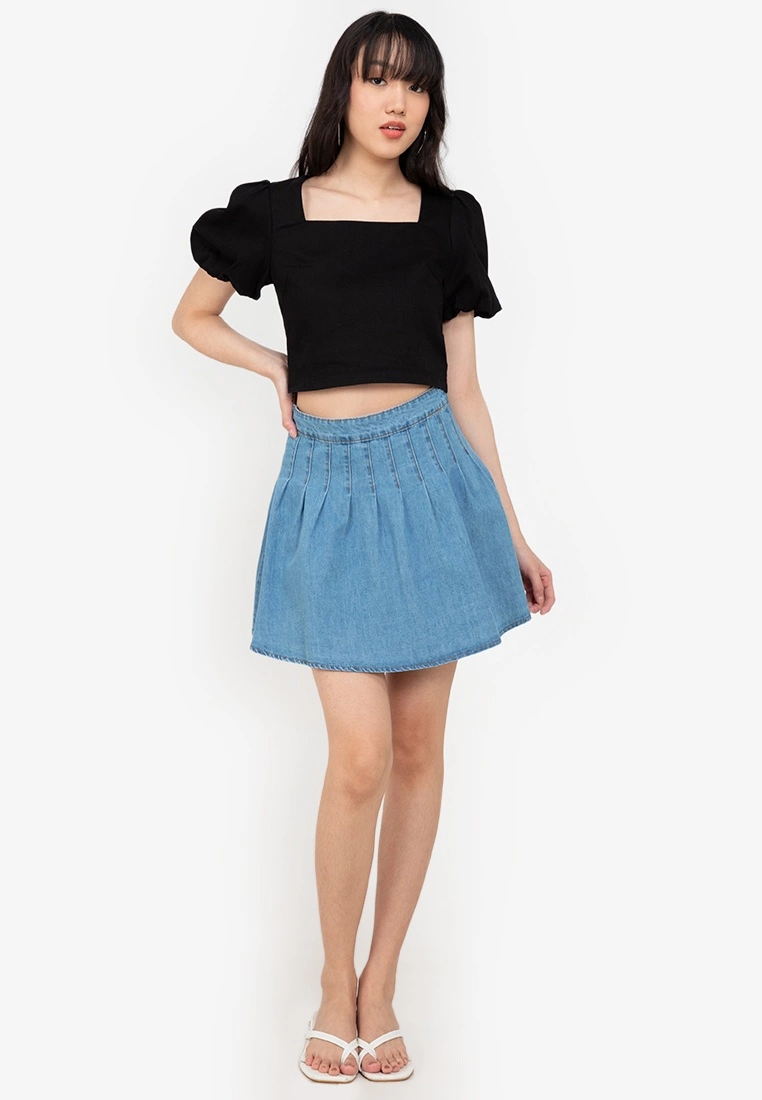 ZALORA BASICS Denim Tennis Skirt - Billede 4