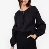 ZALORA BASICS Long Sleeve Peasant Blouse
