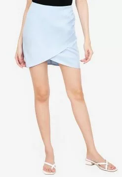 ZALORA BASICS Basic Wrap Ruched Mini Skirt