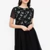 ZALORA BASICS Embroidery Smock Dress
