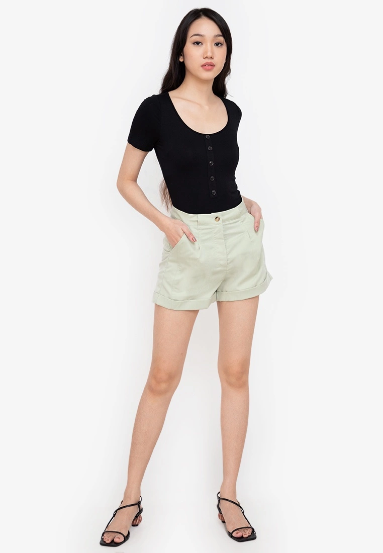 ZALORA BASICS Darted Shorts - Billede 4