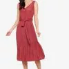 ZALORA BASICS V Neck Peplum Hem Dress