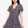 ZALORA BASICS Flare Sleeve Fit and Flare Dress
