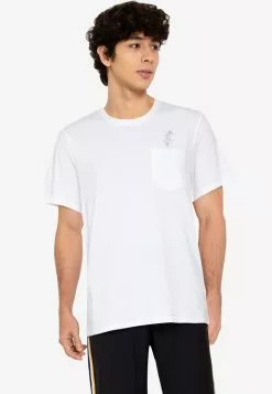 ZALORA BASICS Flower Pocket T-Shirt