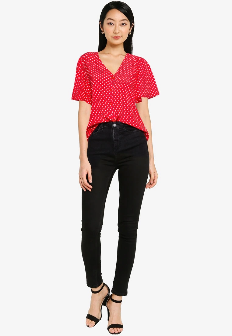 ZALORA BASICS Button Down Frill Sleeves Blouse - Billede 4