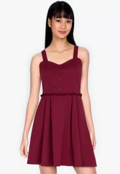 ZALORA BASICS Sweetheart Neckline Mini Dress