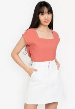 ZALORA BASICS Square Neck Crop Top