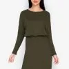 ZALORA BASICS Boat Neck Jersey Dress