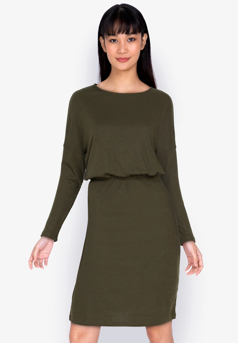 ZALORA BASICS Boat Neck Jersey Dress