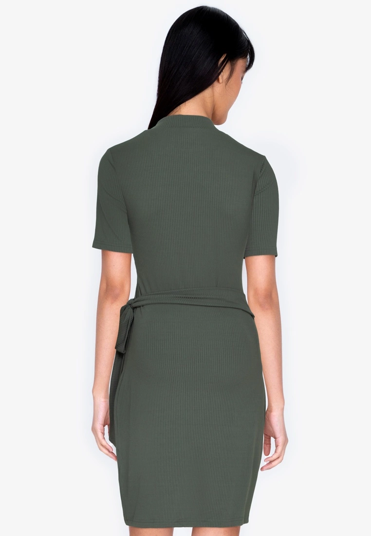 ZALORA BASICS Turtle-Neck Fake Wrap Dress - Billede 2