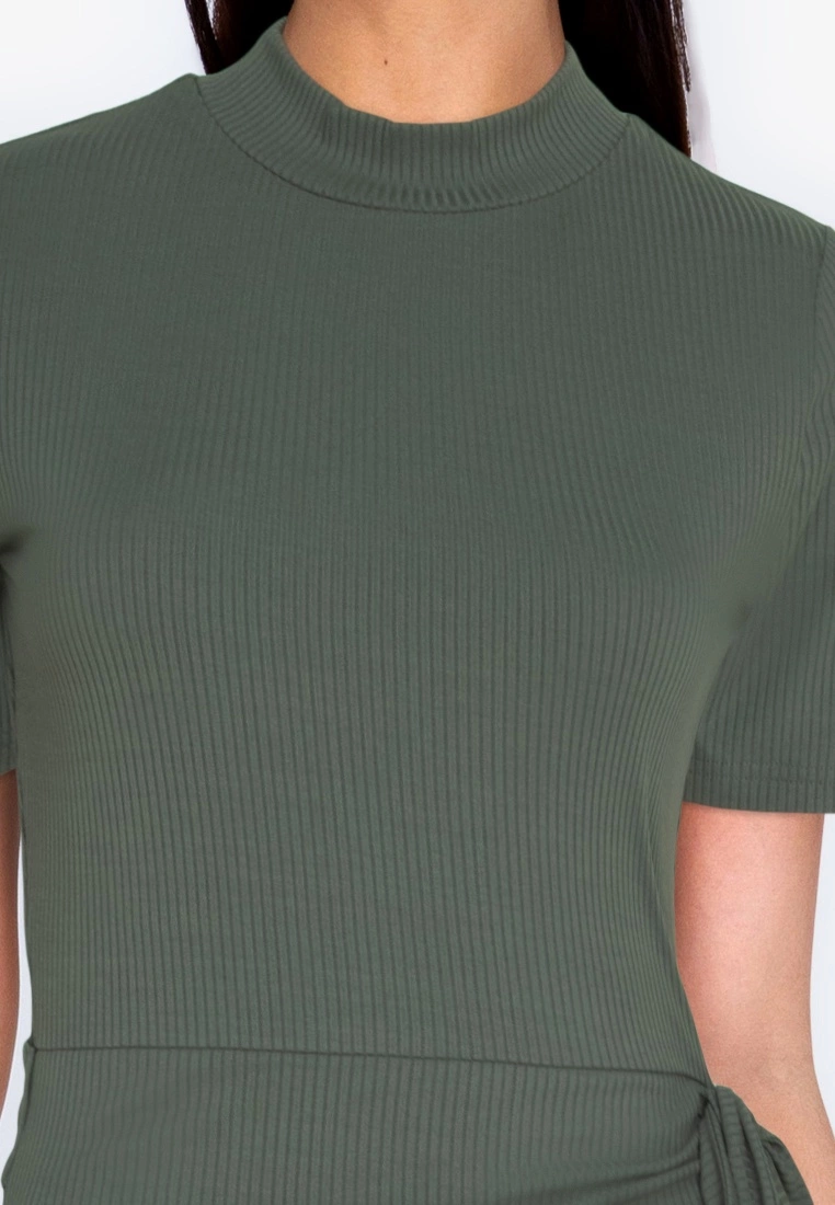 ZALORA BASICS Turtle-Neck Fake Wrap Dress - Billede 3