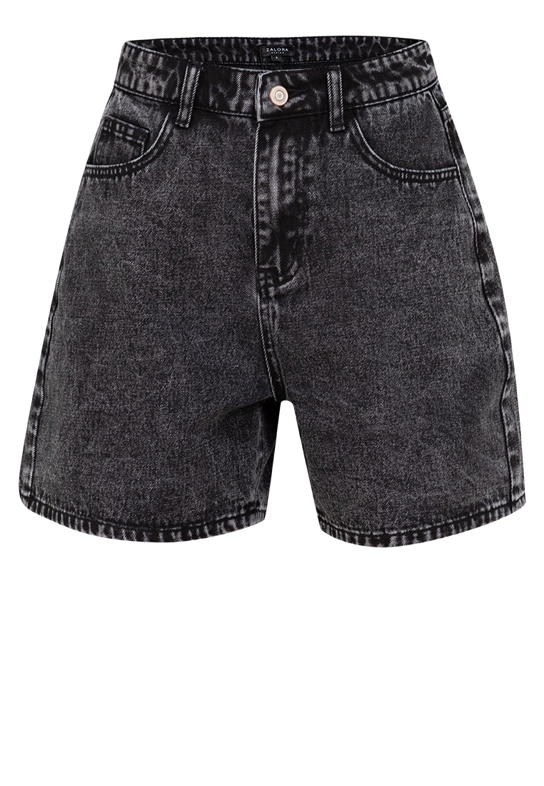 ZALORA BASICS Acid Wash Denim Mom Shorts - Billede 5