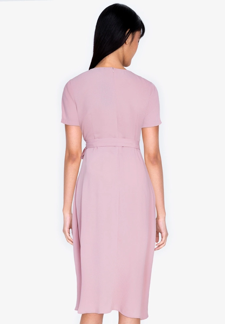ZALORA BASICS V-Neck Midi Wrap Dress - Billede 2
