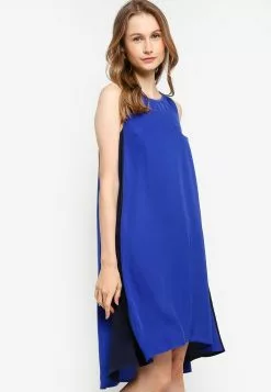 ZALORA BASICS Color Block Side Swing Dress