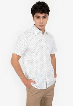 ZALORA BASICS Anchor Print Short Sleeve Shirt