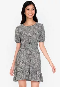 ZALORA BASICS Smock Waist Mini Dress