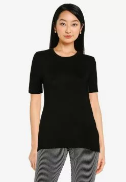 ZALORA BASICS Side Slit Tunic Top