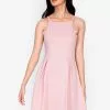 ZALORA BASICS Scallop Detail Pleated Dress