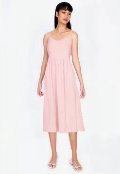 ZALORA BASICS Cami Midi Fit & Flare Dress