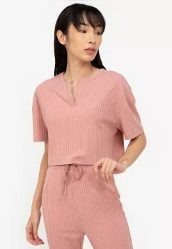ZALORA BASICS Lounge Rib Crop Top