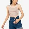ZALORA BASICS Floral Trim Cropped Top